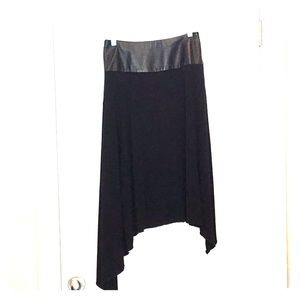 Black halo asymmetrical skirt